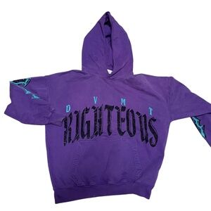 DVMT Righteous Sun Dry Wash Oversized Hoodie Sz Large Flaw on sleeve